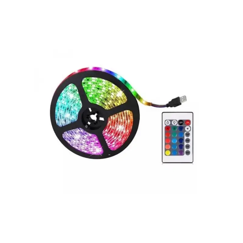 Set 4 x Banda led rgb , culoare multicolor cu telecomanda 5 M