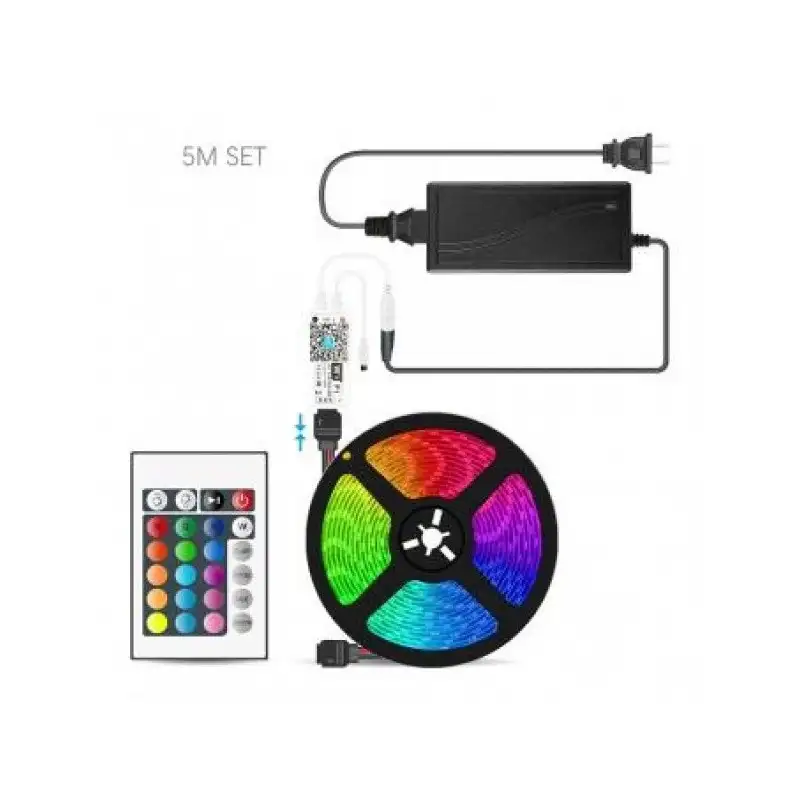 Set 4 x Banda led rgb , culoare multicolor cu telecomanda 5 M