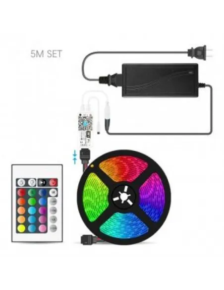 Set 4 x Banda led rgb , culoare multicolor cu telecomanda 5 M