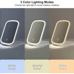 Oglinda pliabila pentru make-up 72 led reincarcabila , de calatorie 2