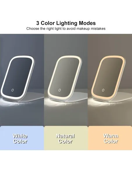 Oglinda pliabila pentru make-up 72 led reincarcabila , de calatorie