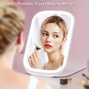 Oglinda pliabila pentru make-up 72 led reincarcabila , de calatorie