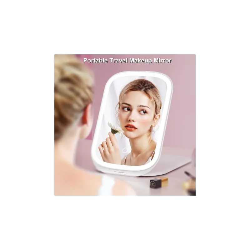 Oglinda pliabila pentru make-up 72 led reincarcabila , de calatorie