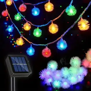 Instalatie solara tip bugarasi de zapada cu 50 leduri multicolor 2