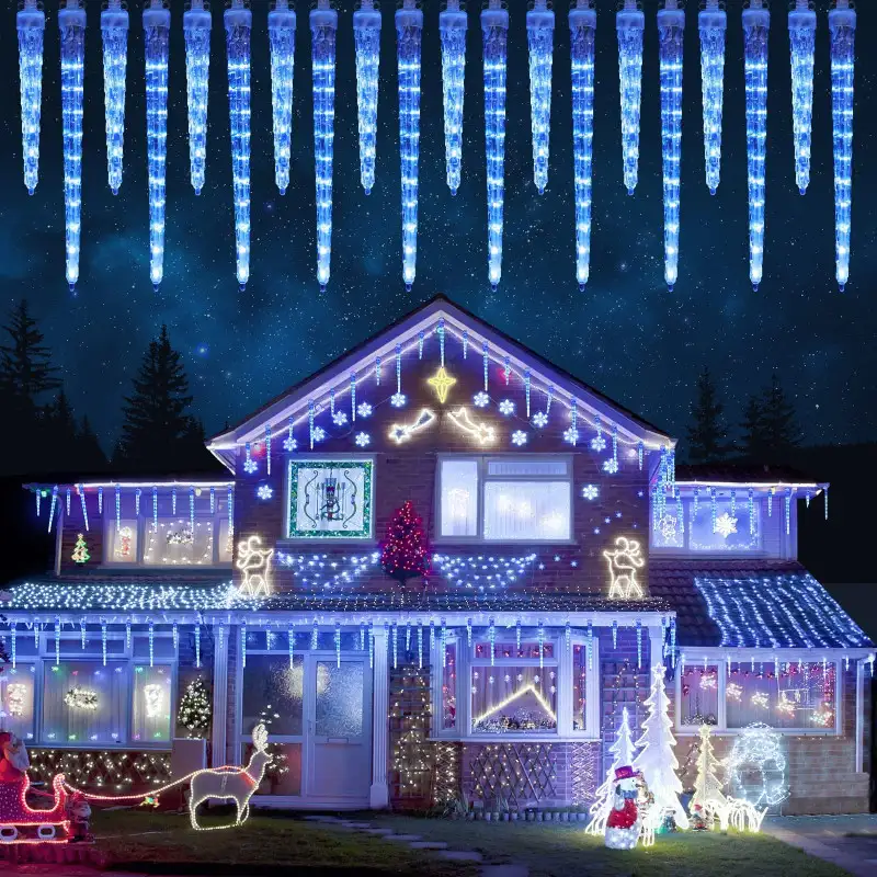 Instalatie SOLARA tip turturi de gheata cu led, 3M, IP44, diverse culori