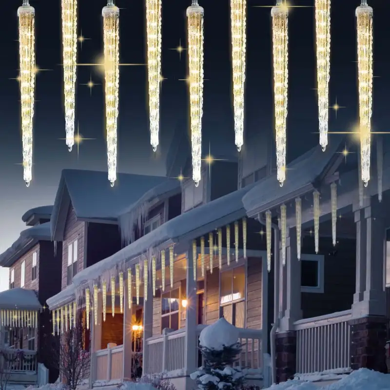 Instalatie SOLARA tip turturi de gheata cu led, 3M, IP44, diverse culori