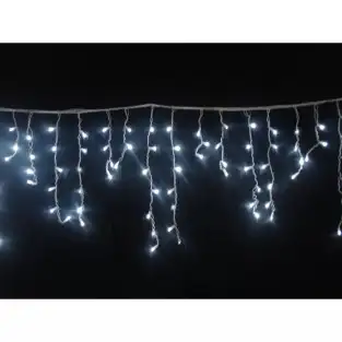 Instalatie de Craciun perdea luminoasa cu franjuri inegali , 45 m 2