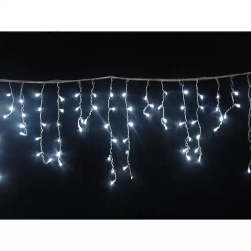 Instalatie de Craciun perdea luminoasa cu franjuri inegali , 45 m