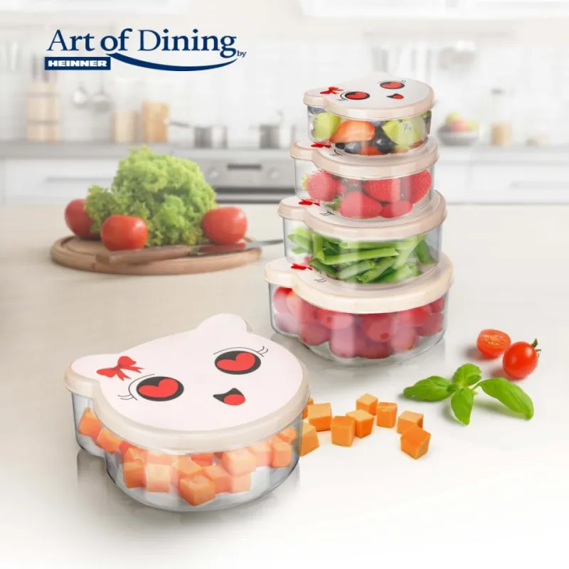 Set 4 caserole cu capac