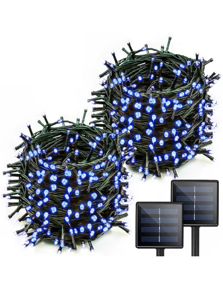 Set 2 x Instalatie solara, 300 LED, 30 metri