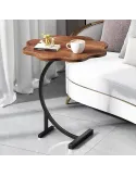 Masuta tip floare cu picior pentru canapea sau pat, culoare maro