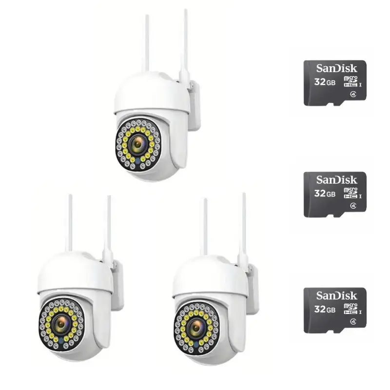 Set 4 Camere IP 360° WiFi JT-8161QJ cu 4 Carduri 32GB | Live & Noapte