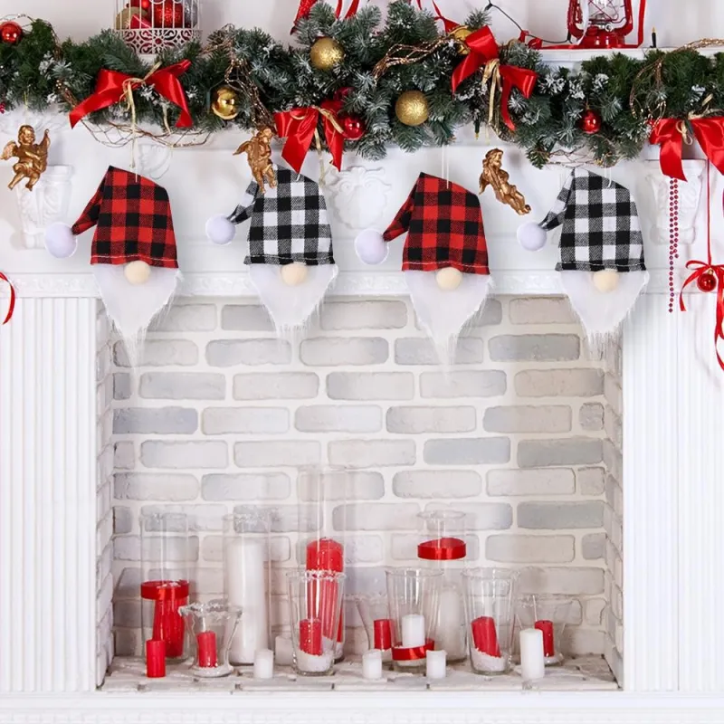 Set 6 accesorii decorative pentru sticle, Mos Craciun