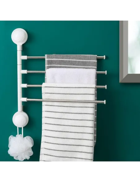 Suport prosoape pentru perete cu ventuze