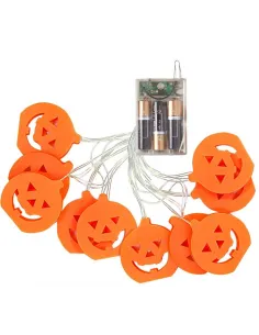 Instalatie LED 20 dovleci Halloween cu baterii
