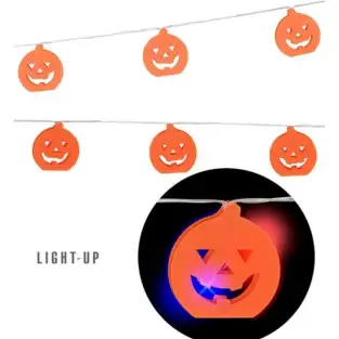 Instalatie LED 20 dovleci Halloween cu baterii 2