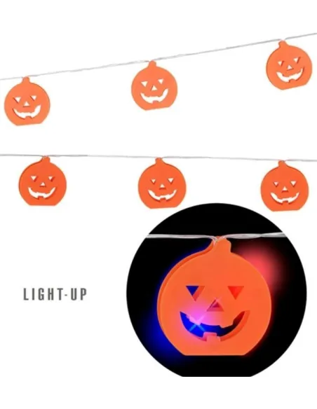 Instalatie LED 20 dovleci Halloween cu baterii