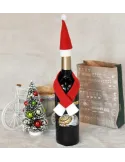 Ornamente de craciun , pentru sticle , caciulita si fular