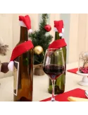 Ornamente de craciun , pentru sticle , caciulita si fular