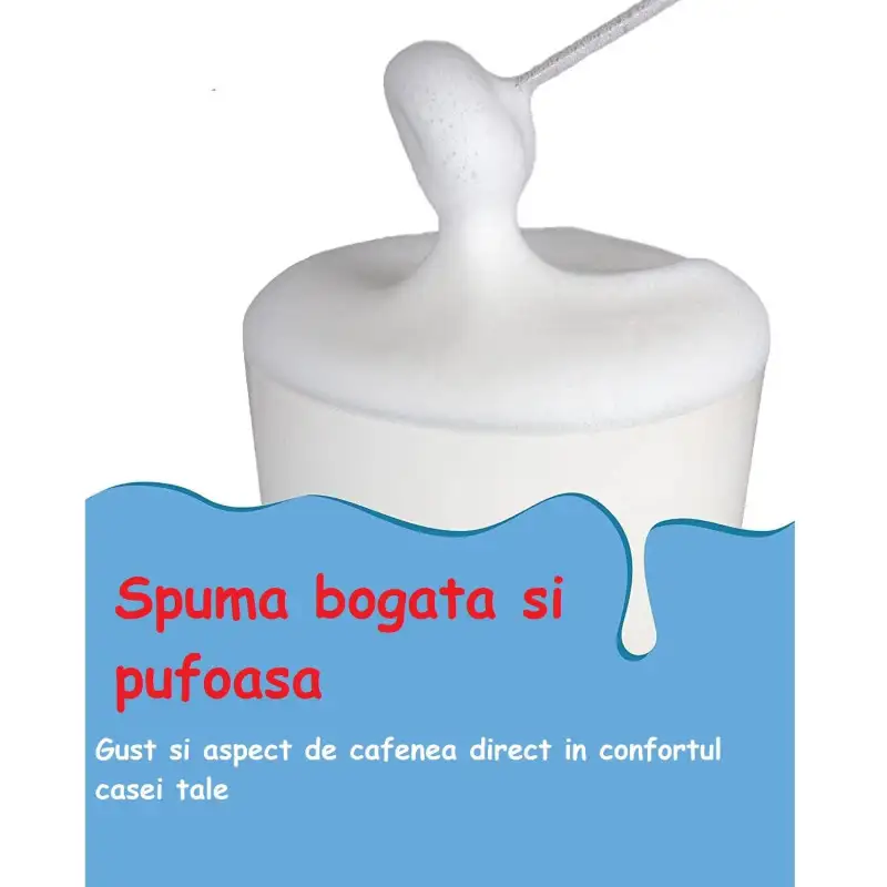 Mixer frappe cu 2 capete, 3 trepte de viteza,acumulator reincarcabil USB super portabil, negru