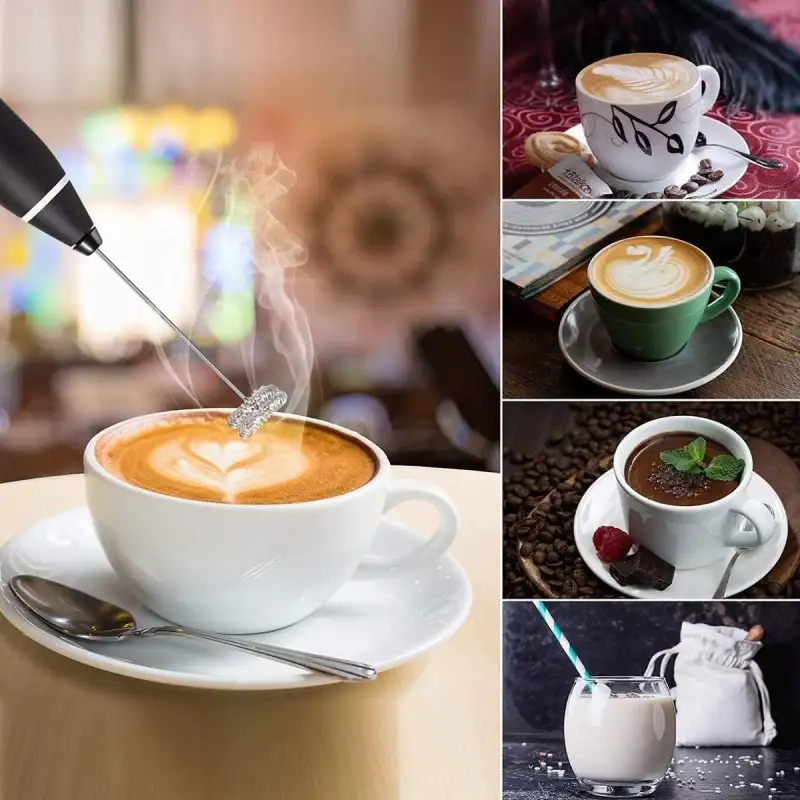 Mixer frappe cu 2 capete, 3 trepte de viteza,acumulator reincarcabil USB super portabil, negru