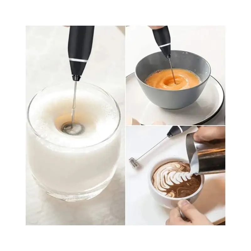 Mixer frappe cu 2 capete, 3 trepte de viteza,acumulator reincarcabil USB super portabil, negru