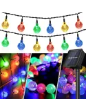 Set 2 x instalatie solara 30 globulete, culoare multicolor