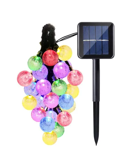 Set 2 x instalatie solara 30 globulete, culoare multicolor