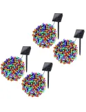 Set 4 x instalatie solara 100 LED, multicolor