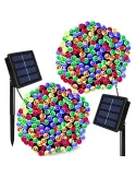 Set 4 x instalatie solara 100 LED, multicolor