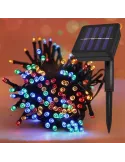 Set 4 x instalatie solara 100 LED, multicolor