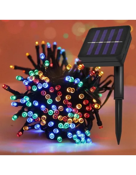 Set 5 x instalatie solara 100 LED, culoare multicolor