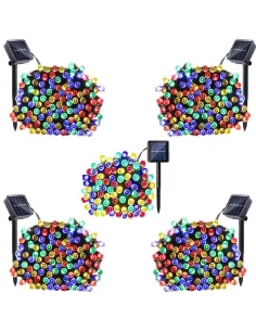 Set 5 x instalatie solara 100 LED, culoare multicolor