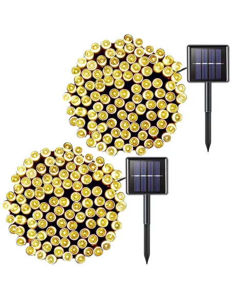 Set 4 x Instalatie solara 100 LED, 10 m,  diverse culori