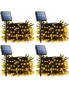 Set 4 x Instalatie solara 100 LED, 10 m,  diverse culori 2