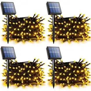 Set 4 x Instalatie solara 100 LED, 10 m, diverse culori 2