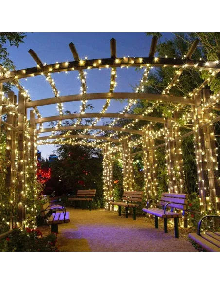 Set 4 x Instalatie solara 100 LED, 10 m,  diverse culori
