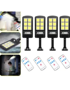 Set 5 x Lampa solara cu 6 celule, LED-uri COB si telecomanda 2