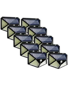 Set 20 x Lampa 100 LED cu panou solar, senzor de miscare