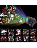 Proiector led cu figurine de Craciun