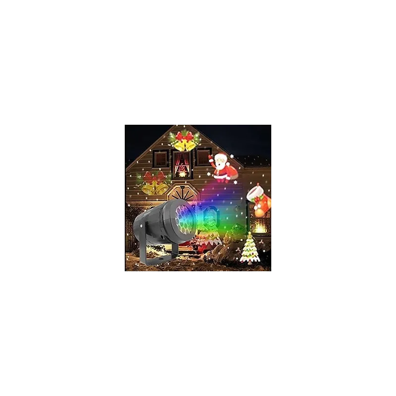 Proiector led cu figurine de Craciun