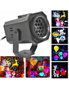 Proiector led cu figurine de Craciun