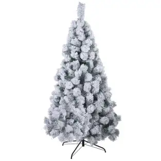 Brad artificial cu aspect nins, 120cm, deluxe, zapada, suport metalic inclus