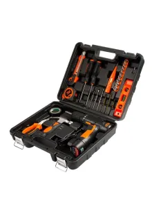 Bormasina electrica Dasgut cu 2 acumulatori, incarcator si 17 accesorii, 12 v