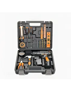 Bormasina electrica Dasgut cu 2 acumulatori, incarcator si 17 accesorii, 12 v 2