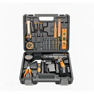 Bormasina electrica Dasgut cu 2 acumulatori, incarcator si 17 accesorii, 12 v 2