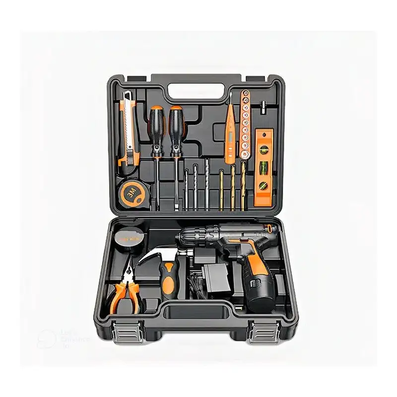 Bormasina electrica Dasgut cu 2 acumulatori, incarcator si 17 accesorii, 12 v