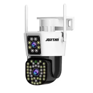 Camera de Supraveghere Duala, Wireless Jortan JT-8293, 6MP, Viziune Nocturnă,IP66,Detectare Mișcare și Audio + Card 32 Gb