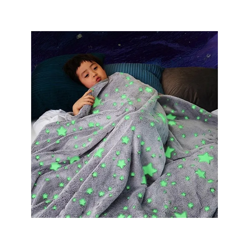 Pătură magică, pufoasa, care strălucește în întuneric