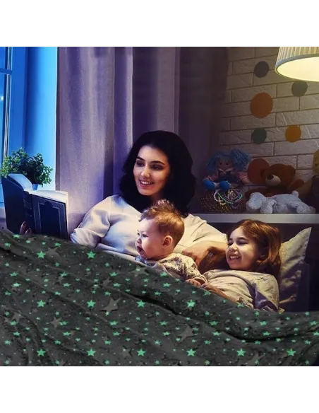 Pătură magică, pufoasa, care strălucește în întuneric
